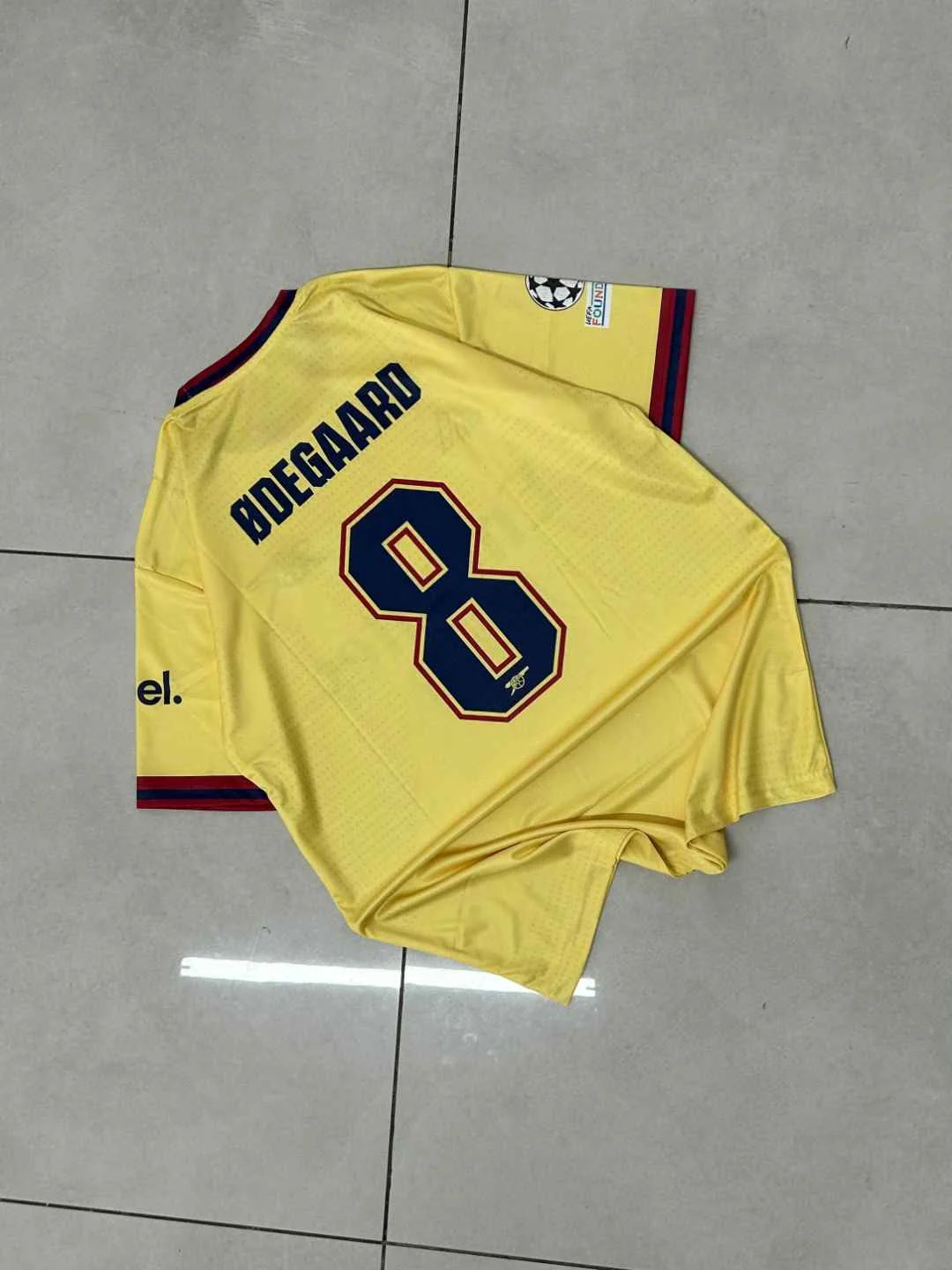Arsenal 26/27 Canary Yellow Third (UCL Patch) - Ødegaard #8 view 2