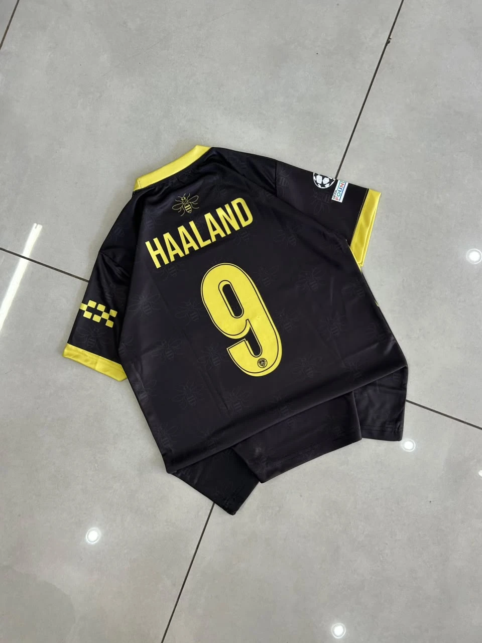 Kids - Manchester City Away (Black/Yellow) Kit - Haaland #9 preview 2