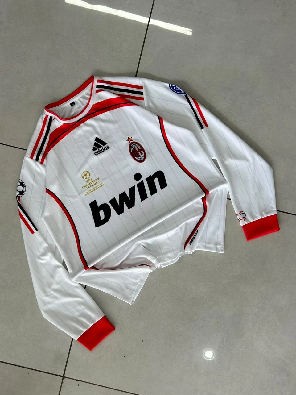 Retro - AC Milan 2006-07 UCL Athens Final (White) - Maldini #3 - View 1