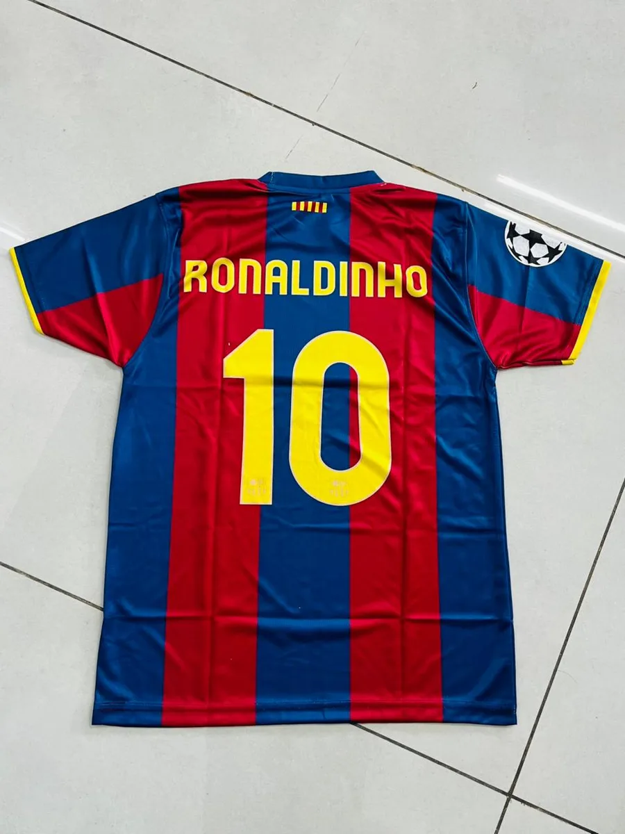 Retro - FC Barcelona 2007-08 Camp Nou 50th Anniversary Home - Ronaldinho #10 preview 2