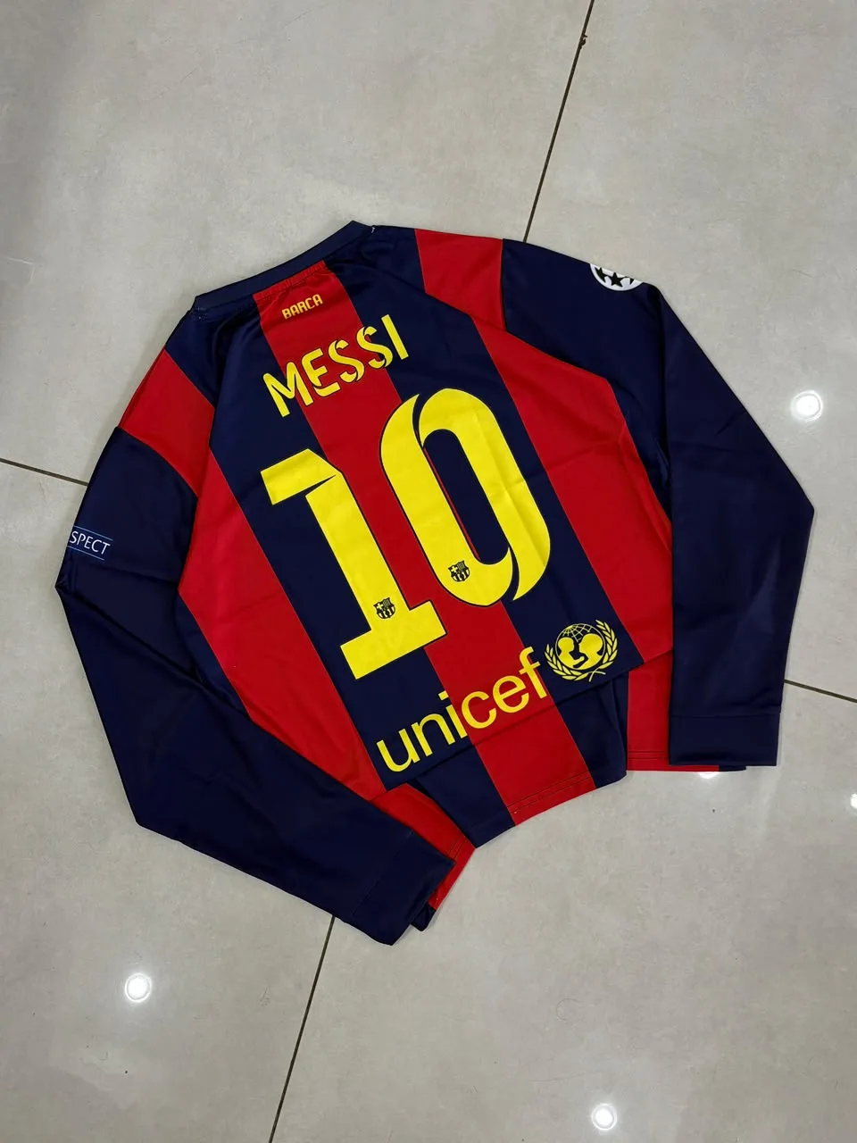 Retro - Barcelona 2014-15 Berlin UCL Final Full Sleeve - Messi #10 preview 2
