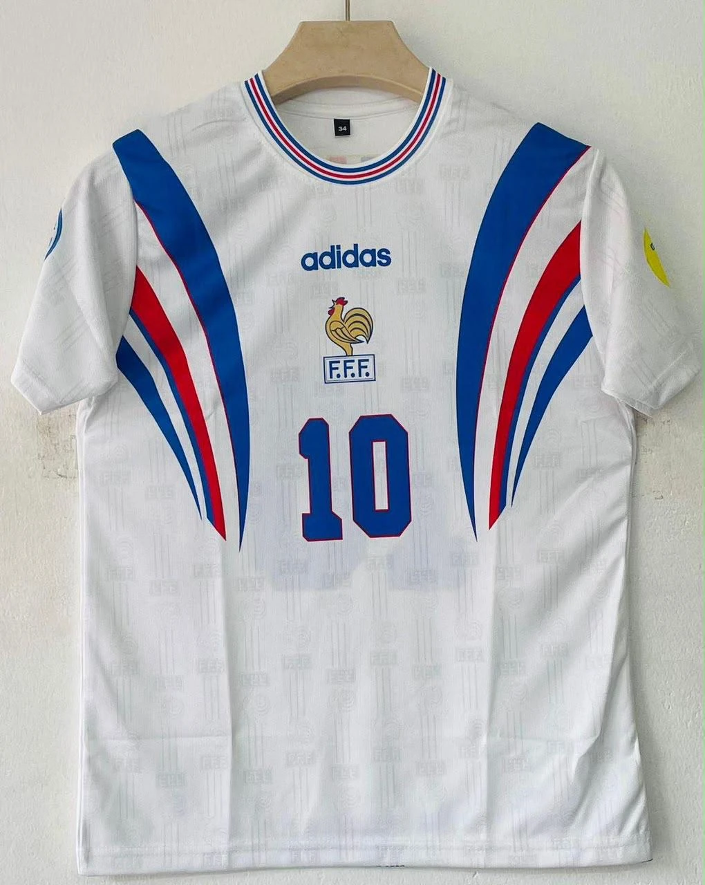 Retro - France 2000 Euro Away (White) - Zidane #10 - View 1