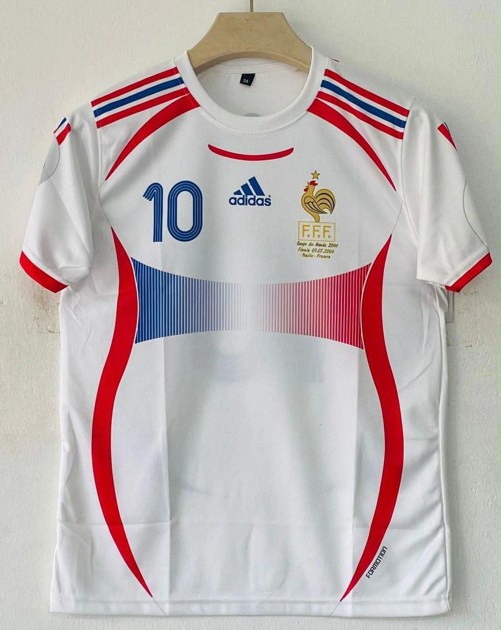 Retro - France 2006 World Cup Away (White) - Zidane #10 - View 1