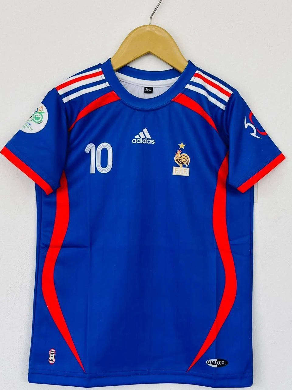 Retro - France 2006 World Cup Final (Blue) - Zidane #10 (Gold Hanger Edition) - View 1