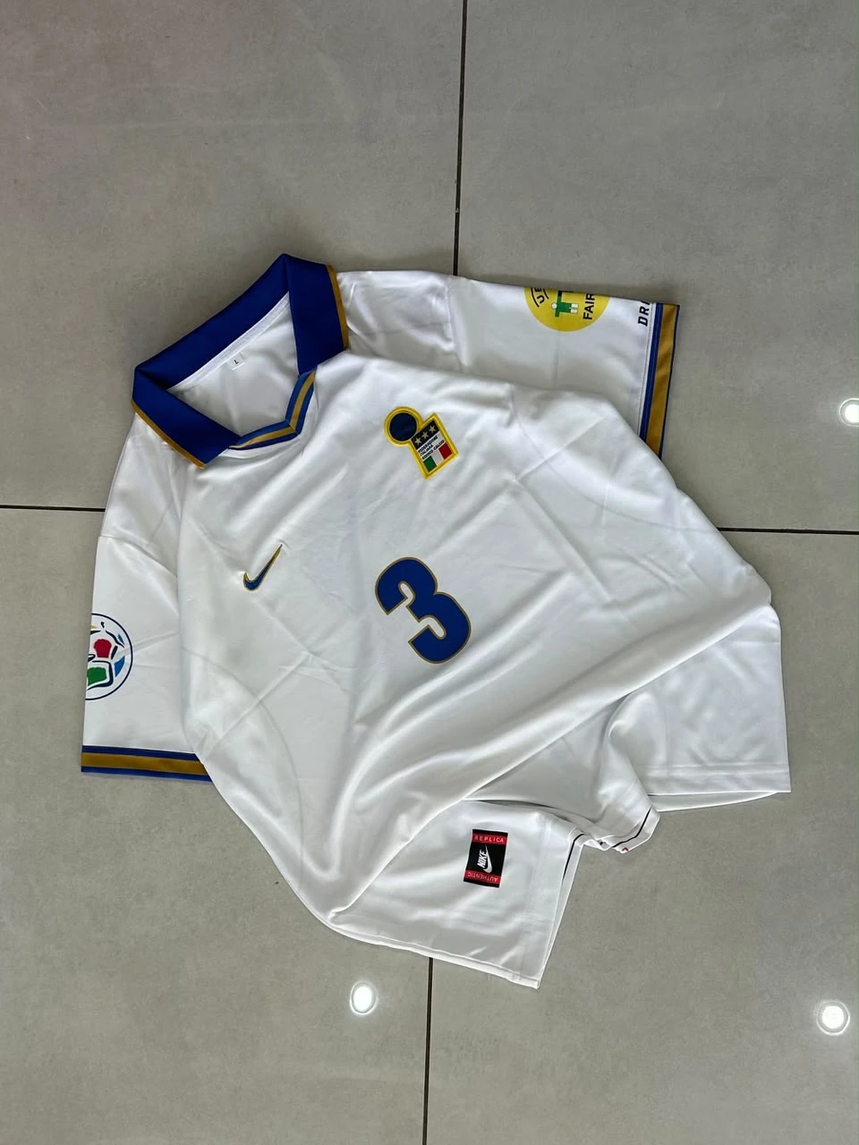 Retro - Italy 1998 World Cup Away (White) - Maldini #3 - View 1