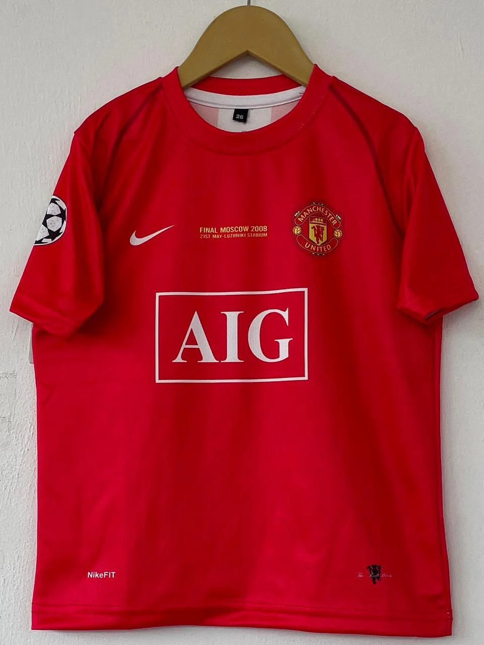Retro - Manchester United 2007-08 Moscow UCL Final (Red AIG) - Ronaldo #7 (Edition 1) - View 1