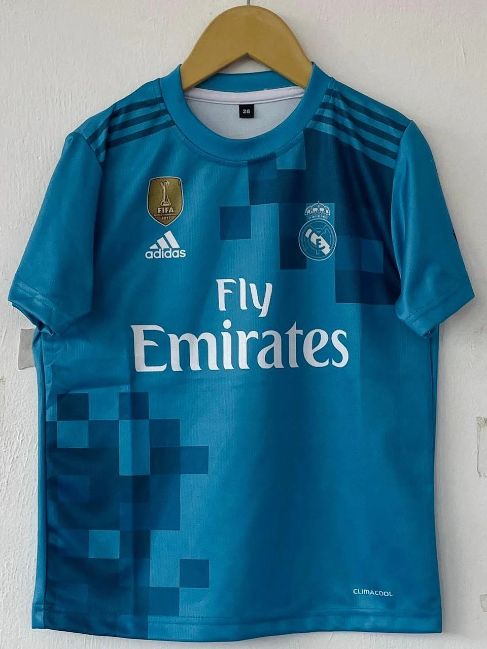 Retro - Real Madrid 2017-18 Kyiv UCL Final (Teal Third) - Ronaldo #7 - View 1