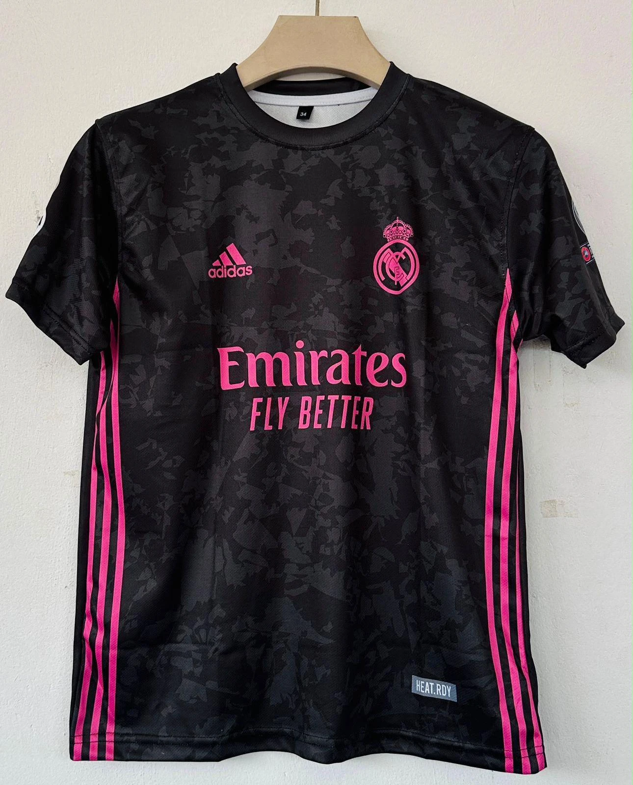 Retro - Real Madrid 2020-21 Third Dragon (Black/Pink) - View 1